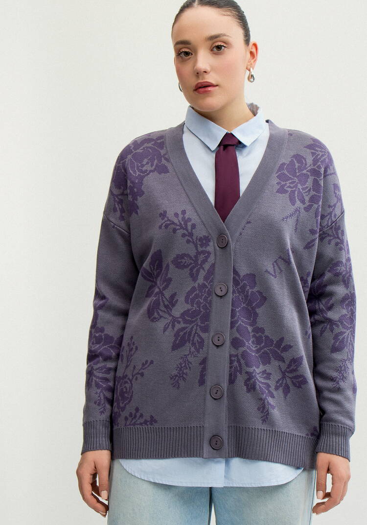 Кардиган с нежным цветочным принтом шир.  750, рис. 14