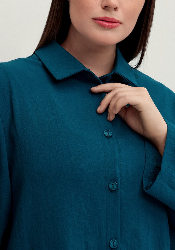 Рубашка на пуговицах свободного кроя шир.  580, рис. 38