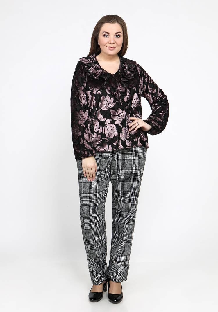 Блуза Бархатная роза шир.  750, рис. 5