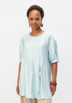 Блуза свободная с декоративными завязками