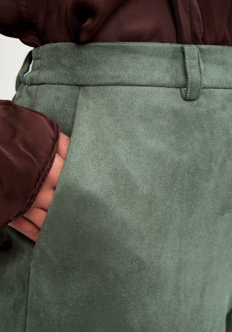 Брюки кюлоты из эко замши шир.  750, рис. 6