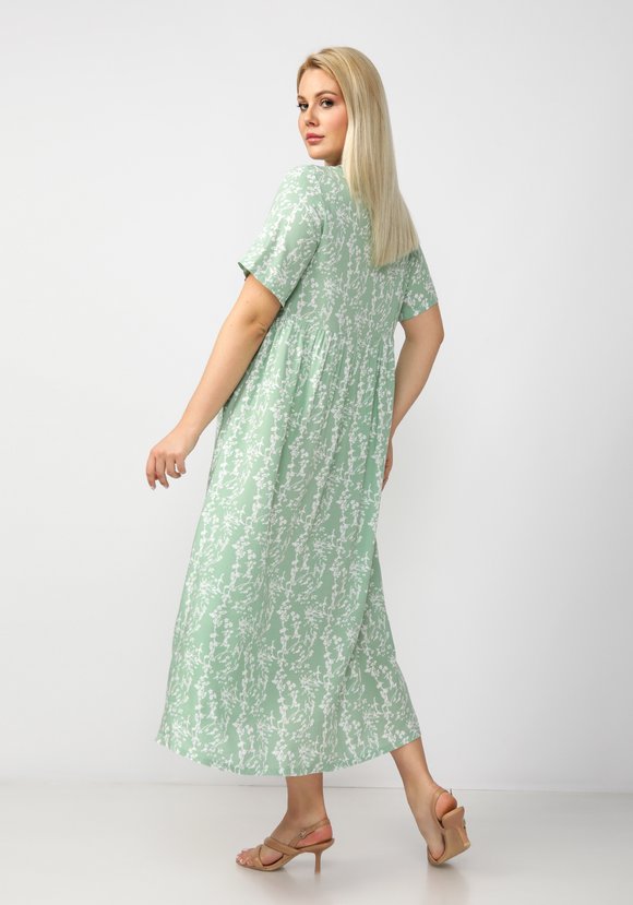 Платье свободного кроя с отрезной кокеткой шир.  580, рис. 18