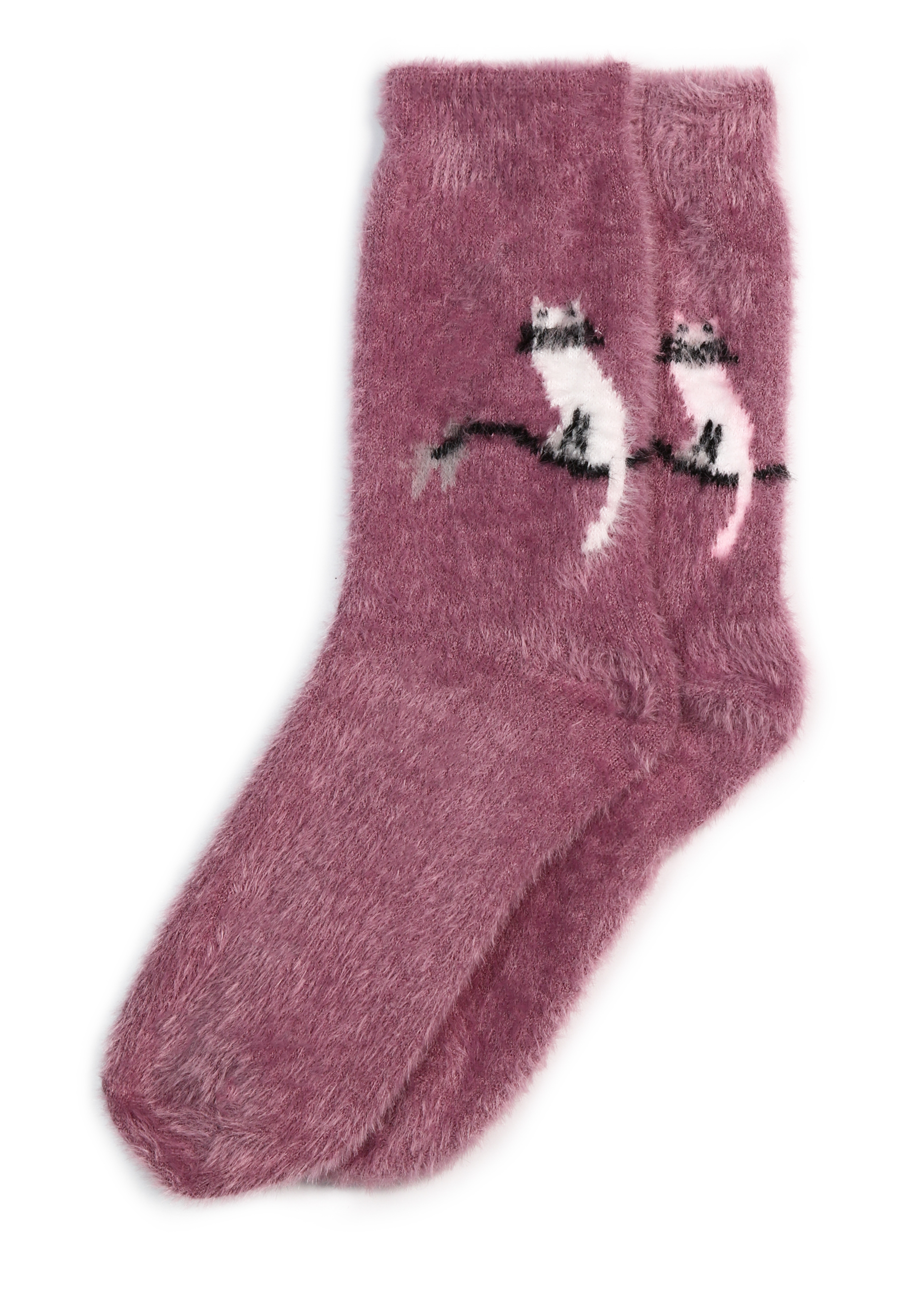Комплект носков из шерсти норки, 2 пары, цвет черный, размер 37-41 - фото 6
