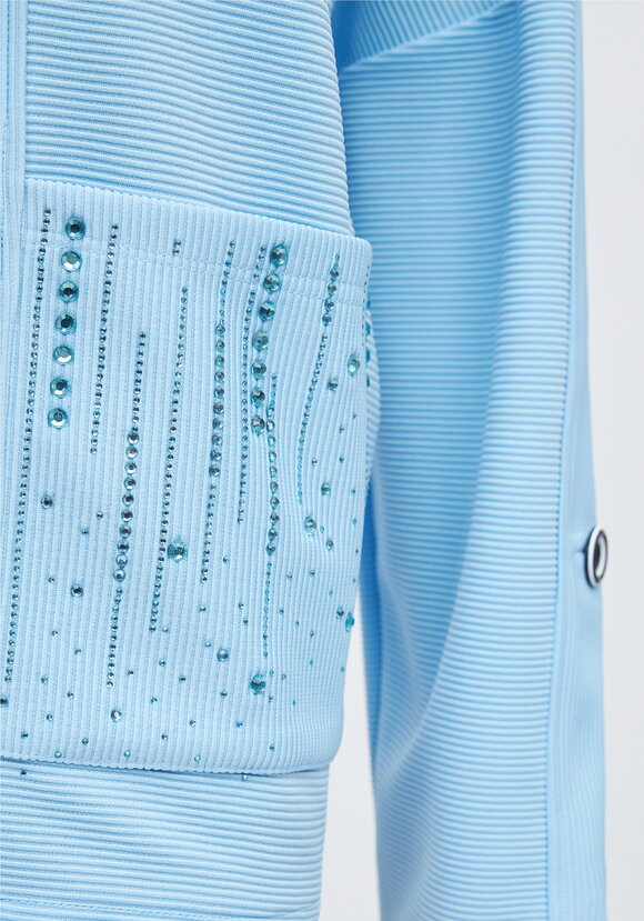 Толстовка на молнии со стразами шир.  580, рис. 12