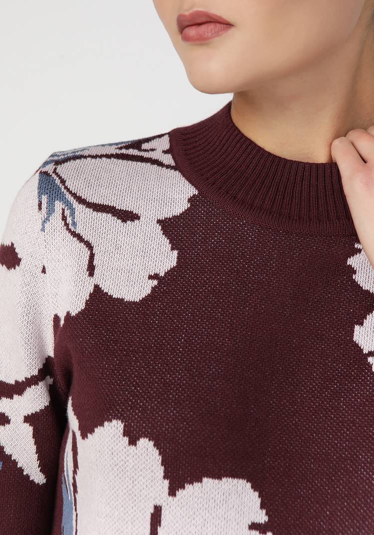 Джемпер с крупными цветами шир.  750, рис. 9