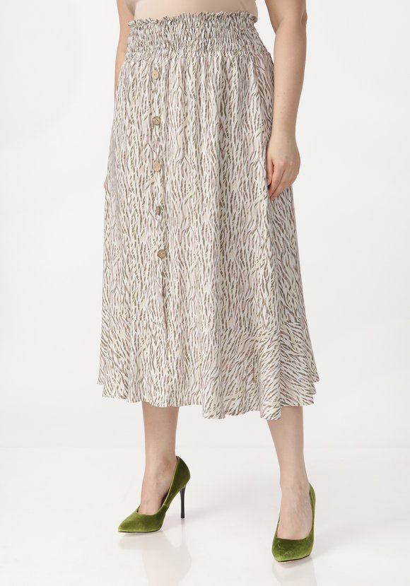 Юбка на широкой резинке с принтом шир.  580, рис. 1