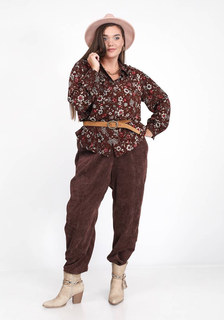 Рубашка с цветочным принтом шир.  750, рис. 3