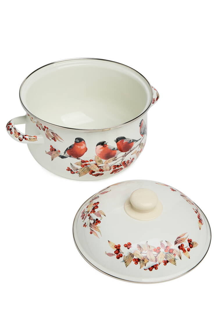 Кастрюля эмалированная Снегири шир.  750, рис. 11