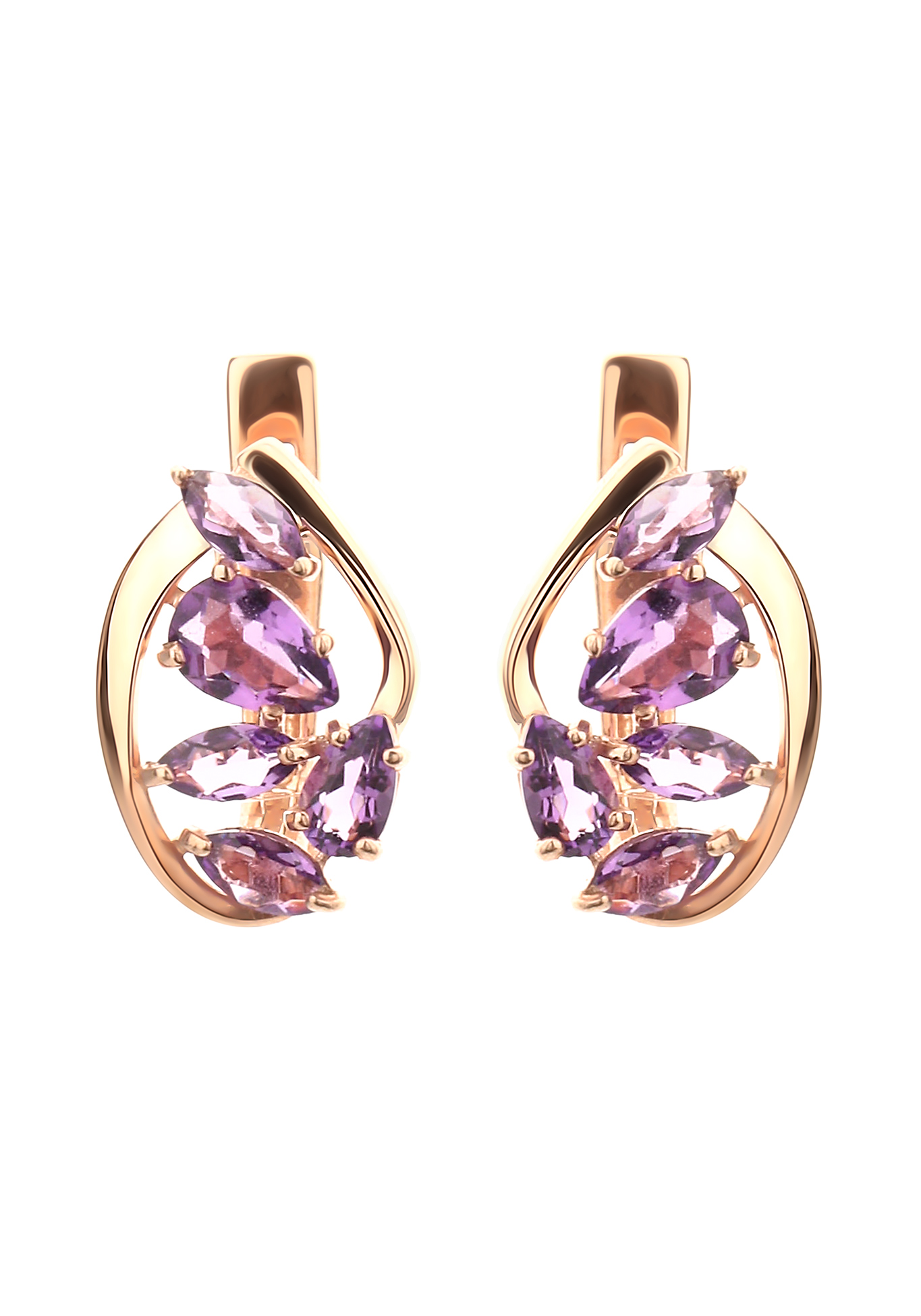 

Серьги серебряные "Искусительница", Фиолетовый