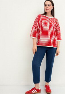 Брюки прямого кроя с поясом на резинке