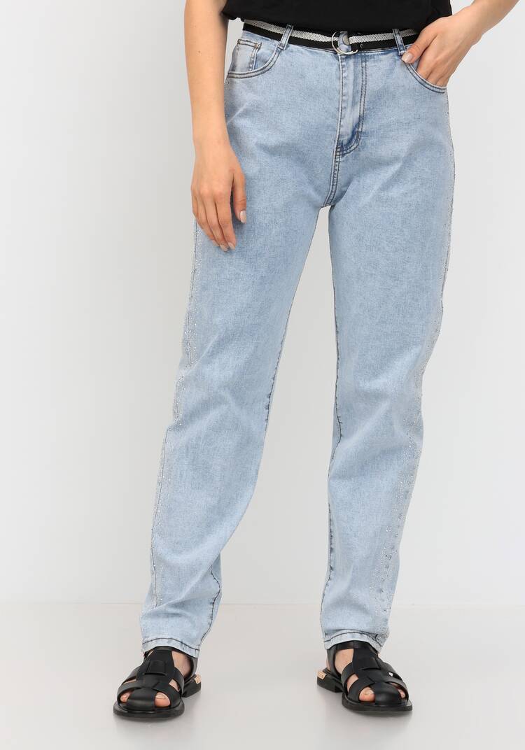 Джинсы со стразами по боковому шву шир.  750, рис. 7