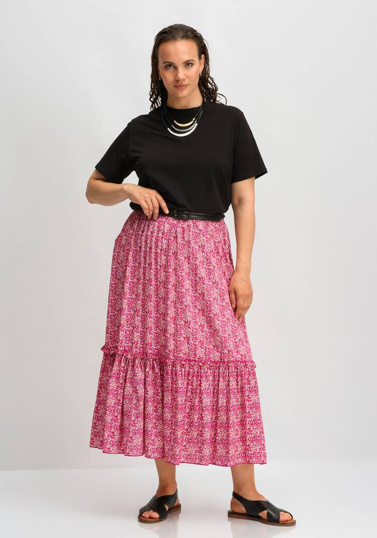 Юбка на резинке и с воланом по низу шир.  750, рис. 7