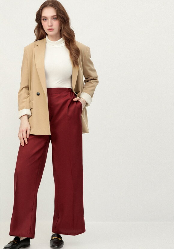 Брюки на эластичной ленте свободного кроя шир.  580, рис. 12