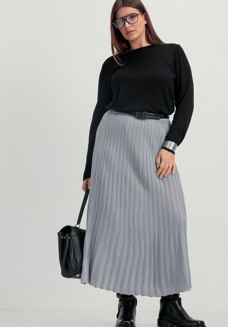 Юбка A-образного силуэта с имитацией плиссе шир.  750, рис. 17