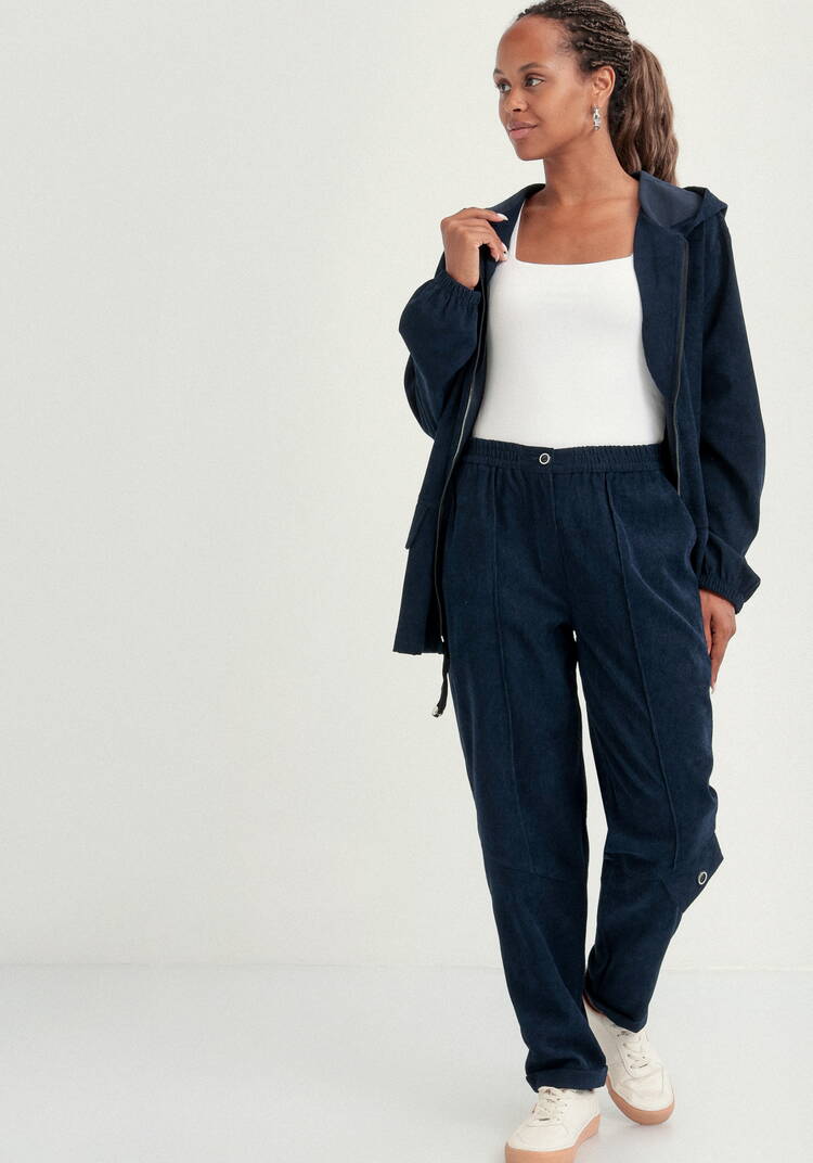 Брюки бананы вельветовые на резинке шир.  750, рис. 30