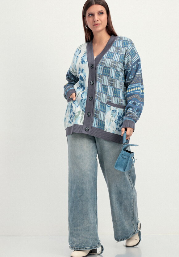 Кардиган жаккардовый с рисунком на пуговицах шир.  580, рис. 10