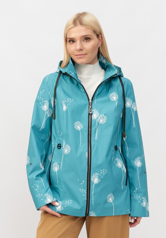 Ветровка с капюшоном на молнии и принтом шир.  580, рис. 27