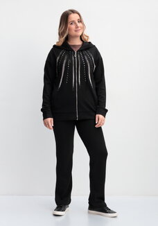 Костюм со стразами (толстовка и брюки)