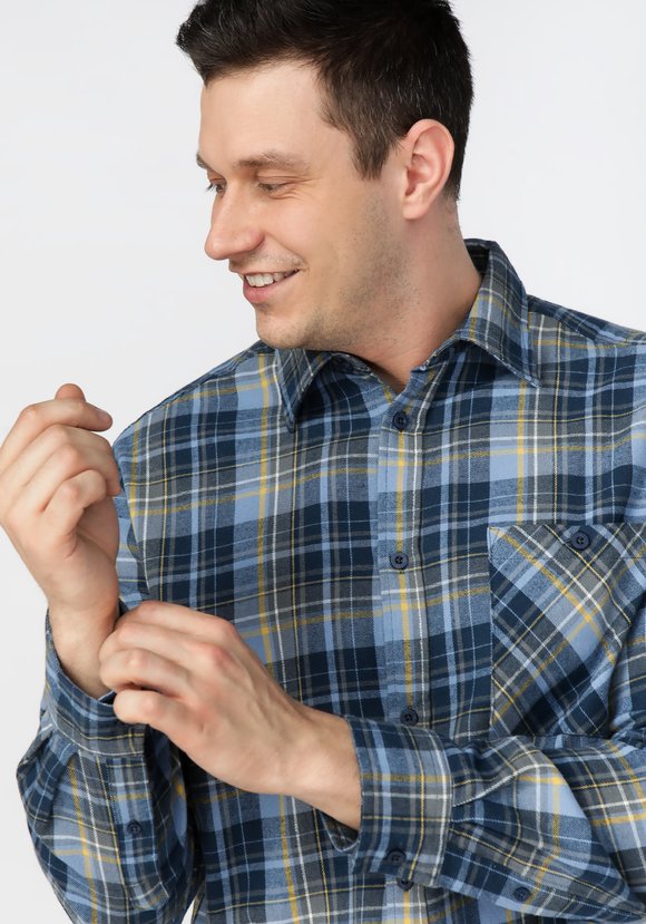 Рубашка фланелевая в клетку Паскаль шир.  580, рис. 4