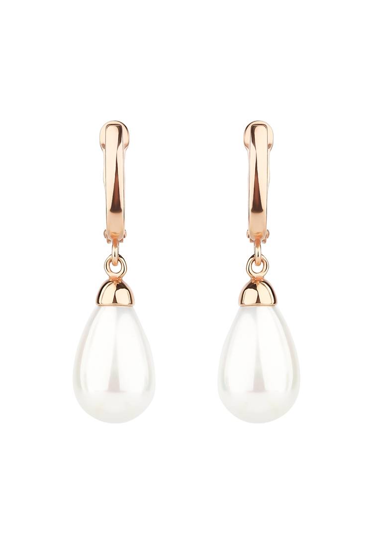Серьги серебряные Жемчужные капли шир.  750, рис. 1