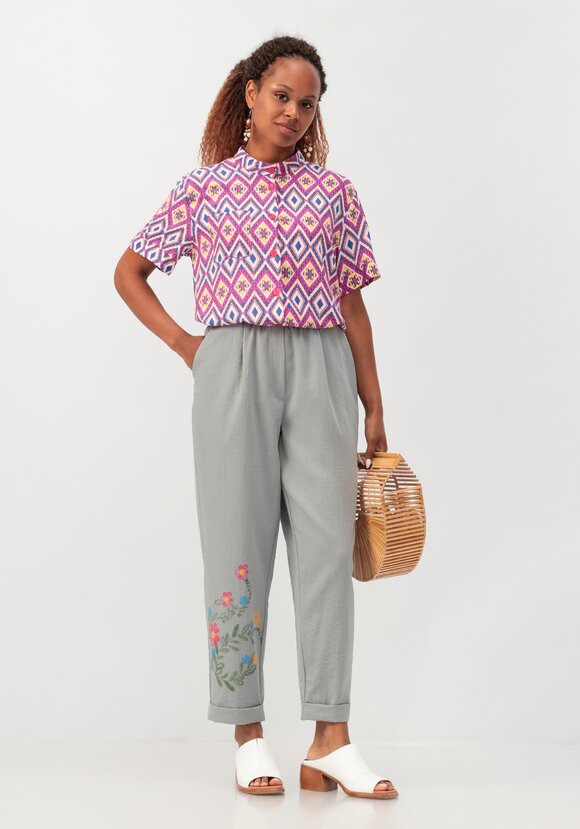 Брюки-бананы с принтом шир.  580, рис. 8