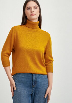 Джемпер-водолазка с рукавом 3/4