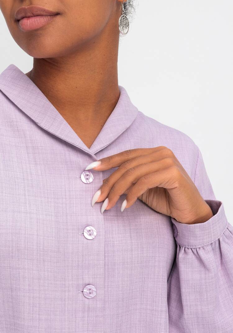 Блуза с шалевым воротом шир.  750, рис. 21