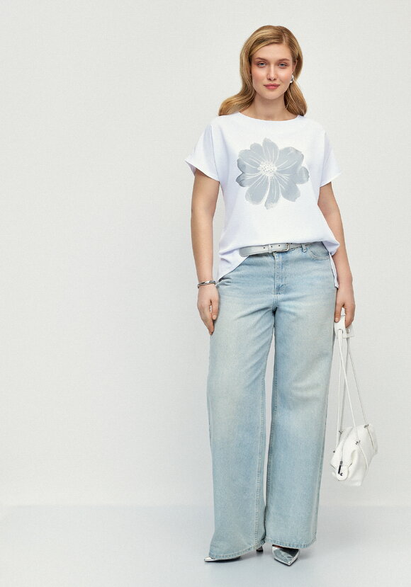 Блуза с принтом с напылением шир.  580, рис. 2