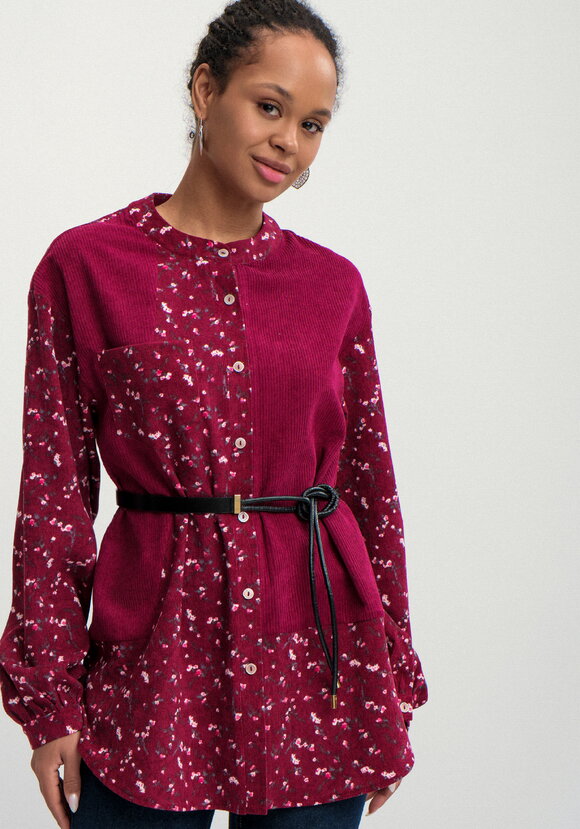 Блуза из комбинированной ткани Рин шир.  580, рис. 8