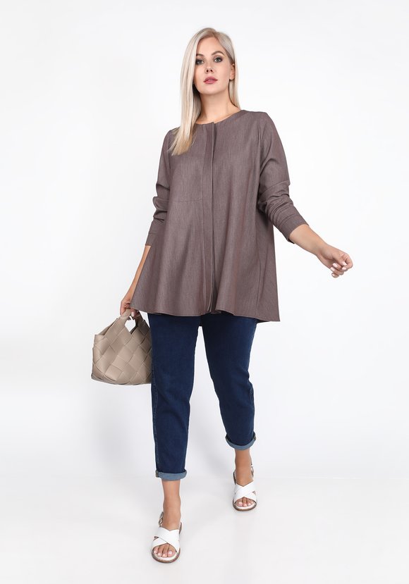 Блуза на супатной застежке шир.  580, рис. 7