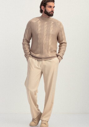 Джемпер мужской с фактурными косами