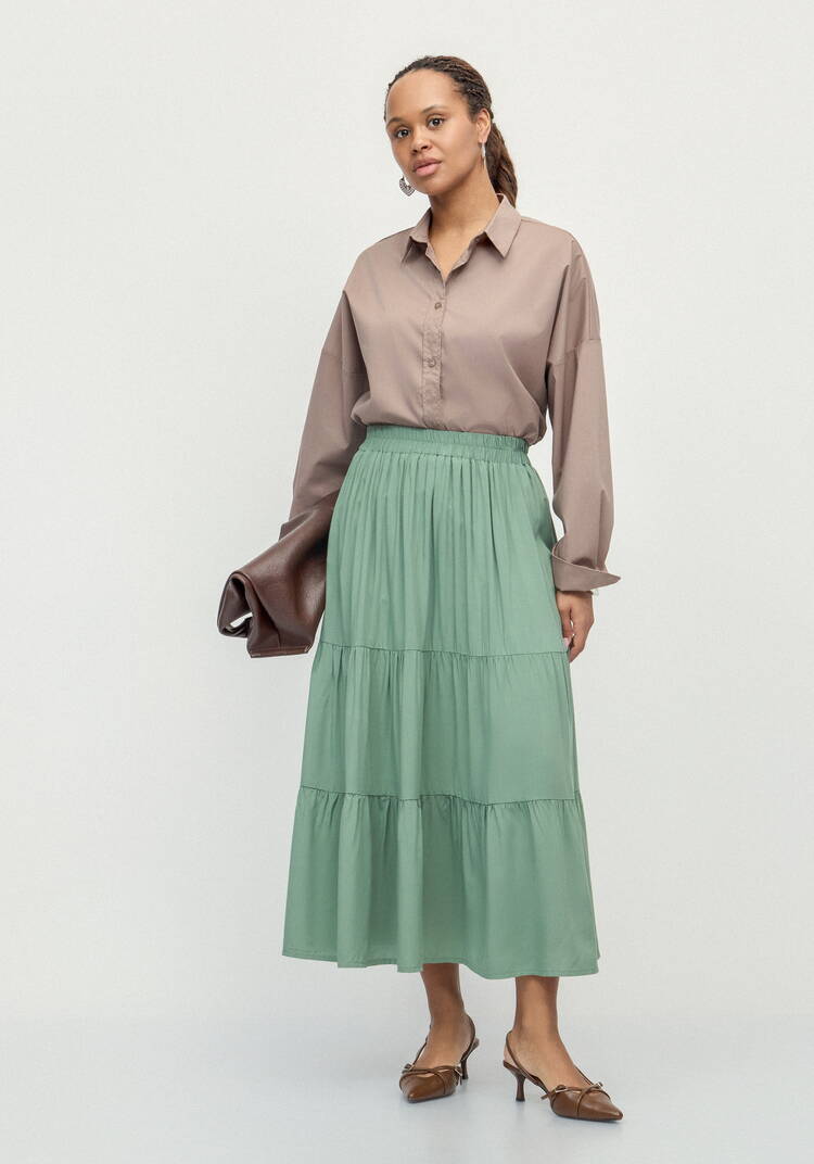 Юбка ярусная из штапеля шир.  750, рис. 14