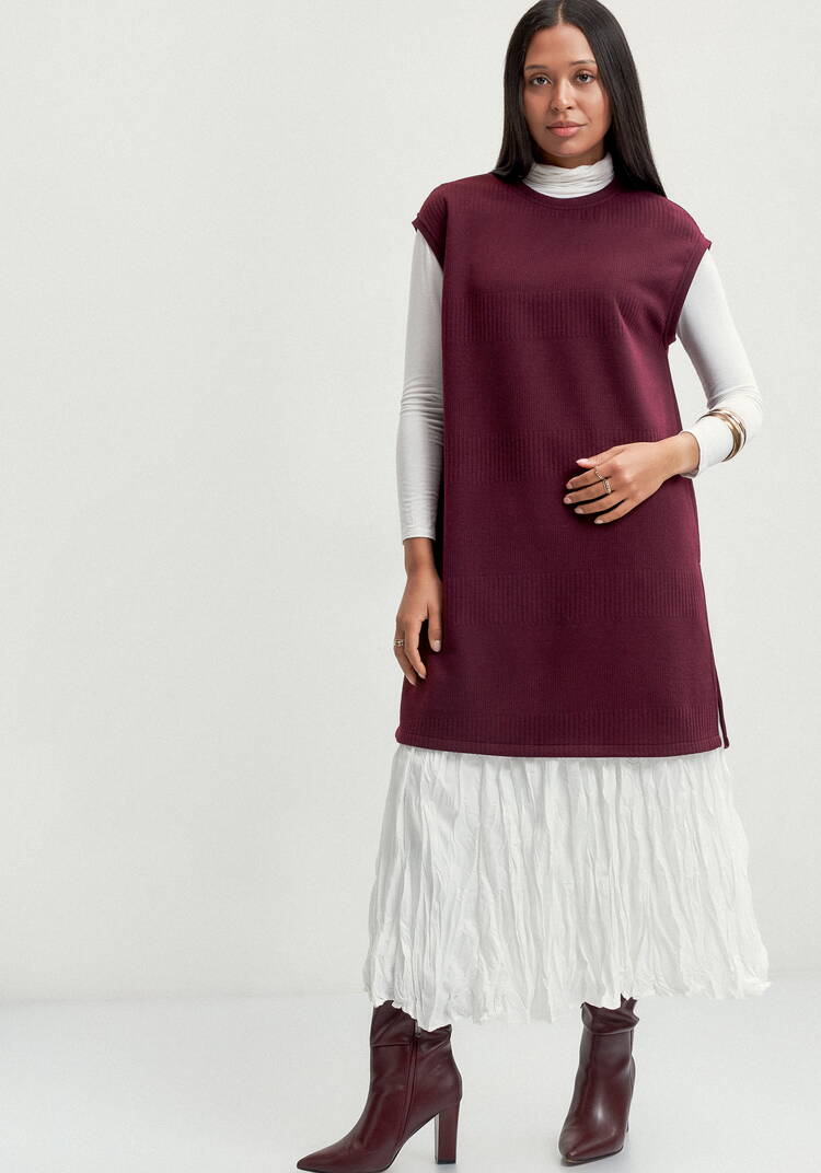 Жилет из трикотажа с фактурным рисунком шир.  750, рис. 7