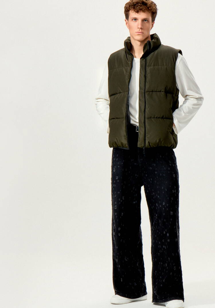 Жилет с крупной стежкой шир.  750, рис. 9