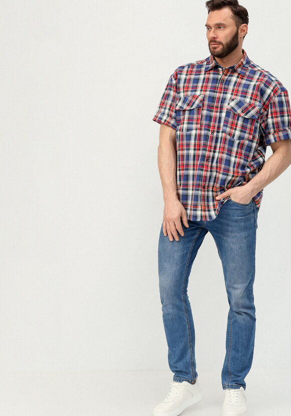 Рубашка с коротким рукавом на пуговицах шир.  580, рис. 16