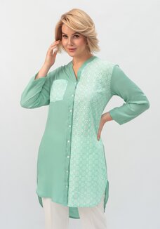 Рубашка удлиненная из хлопка