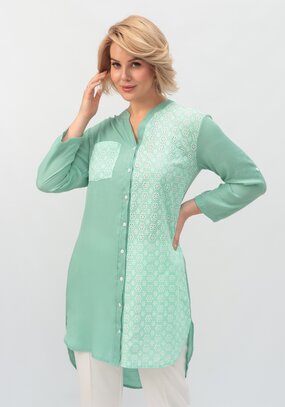 Рубашка удлиненная из хлопка