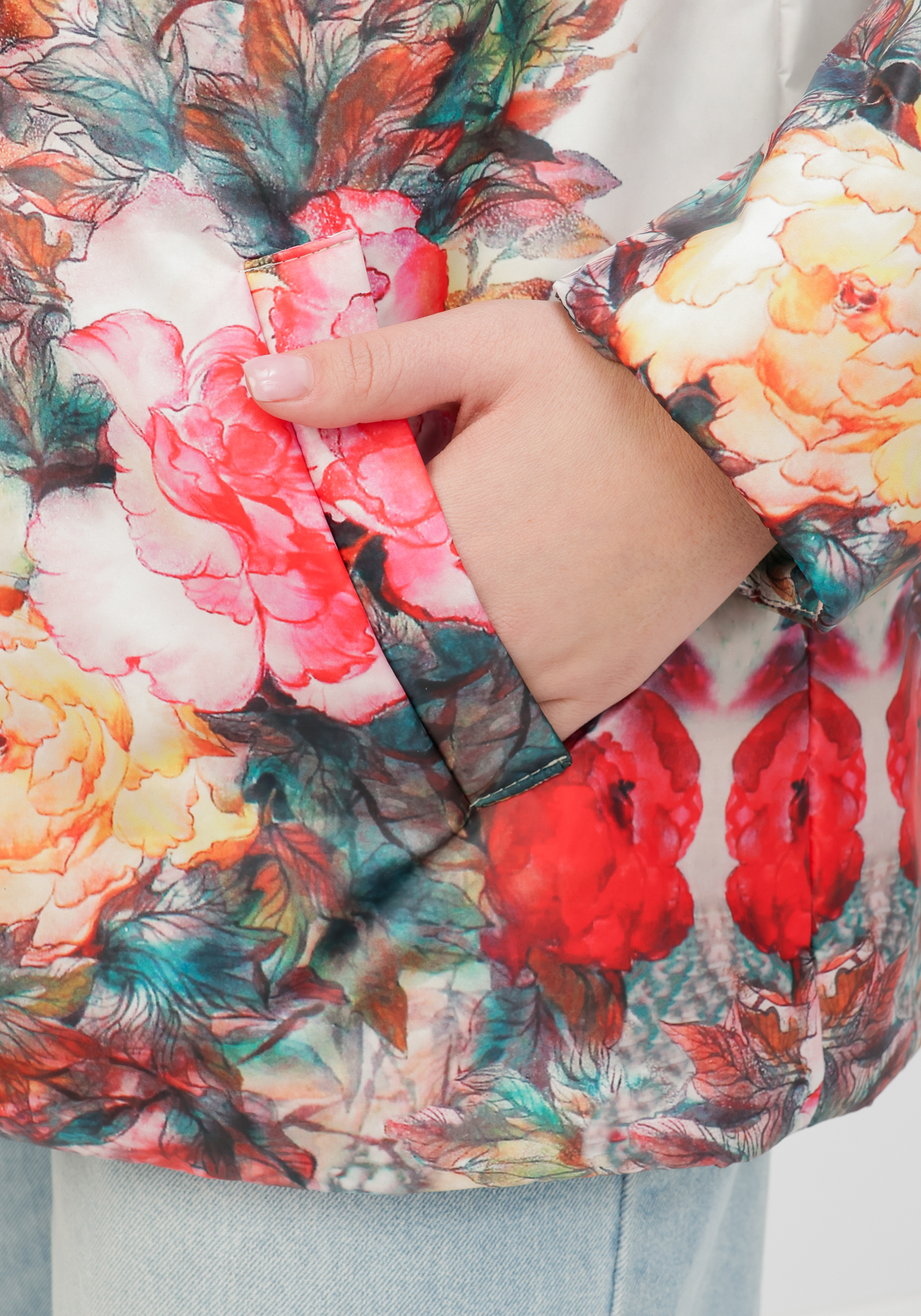 Куртка с цветочным принтом "Агнесса" Людмила Романова, размер 50 - фото 6