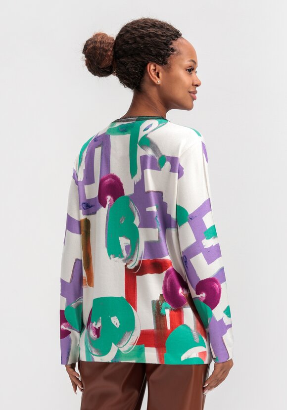 Джемпер с ярким орнаментом шир.  580, рис. 9