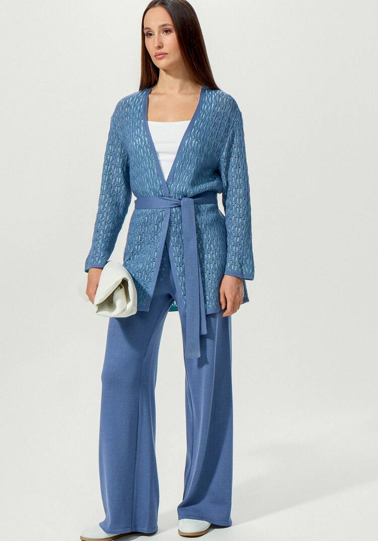 Кардиган ажурной вязки шир.  750, рис. 15