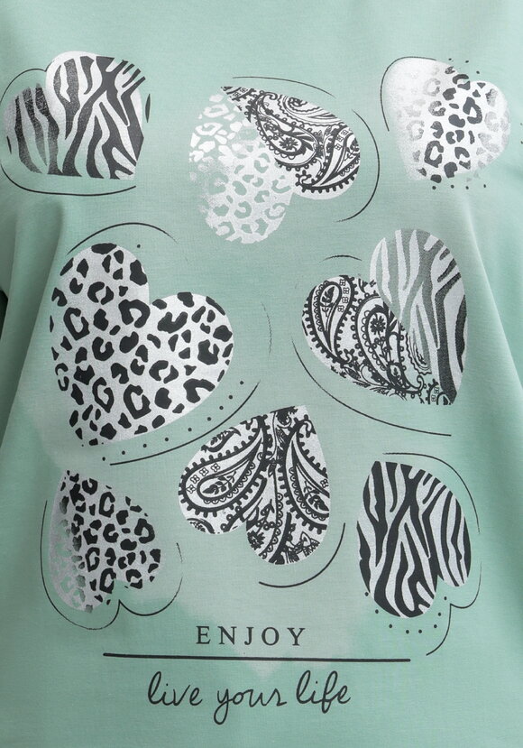 Блуза с принтом Сердца шир.  580, рис. 36