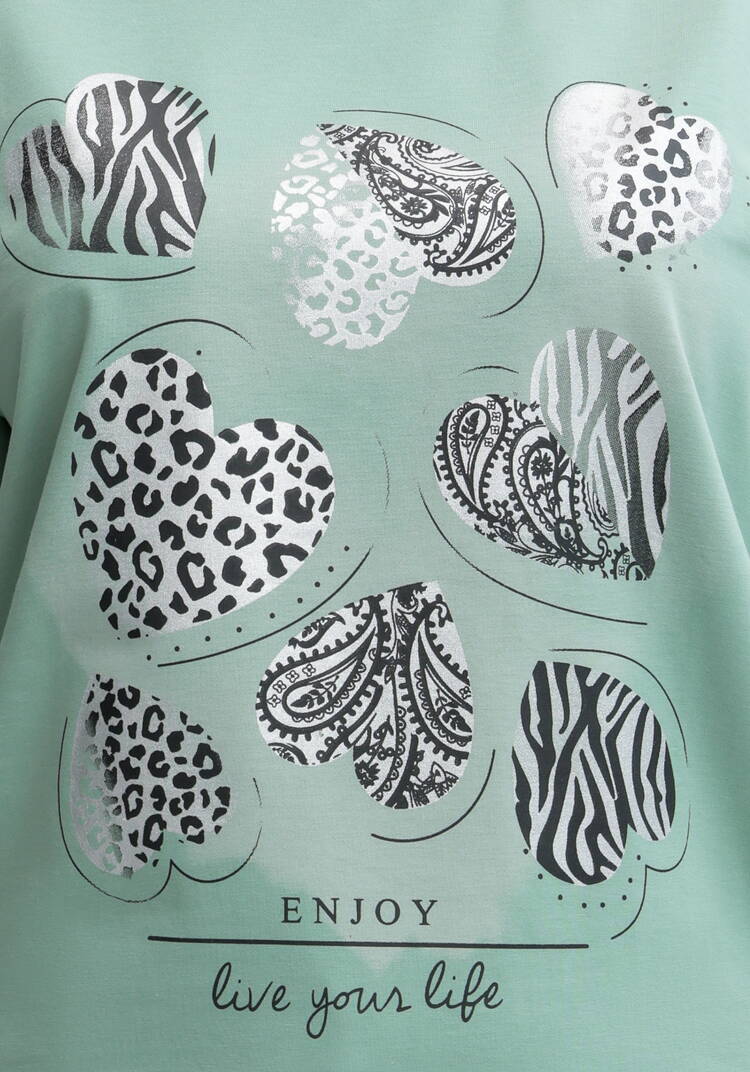 Блуза с принтом Сердца шир.  750, рис. 36