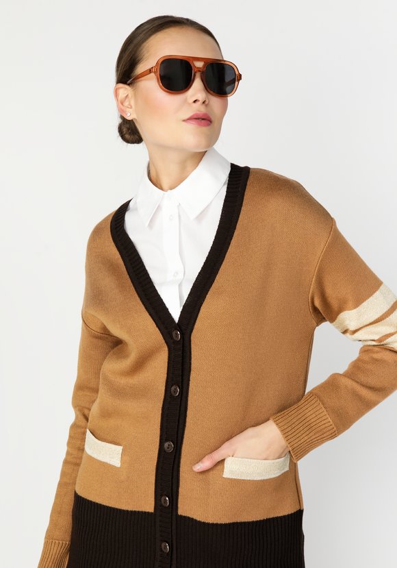 Кардиган с отделкой из метанити шир.  580, рис. 10