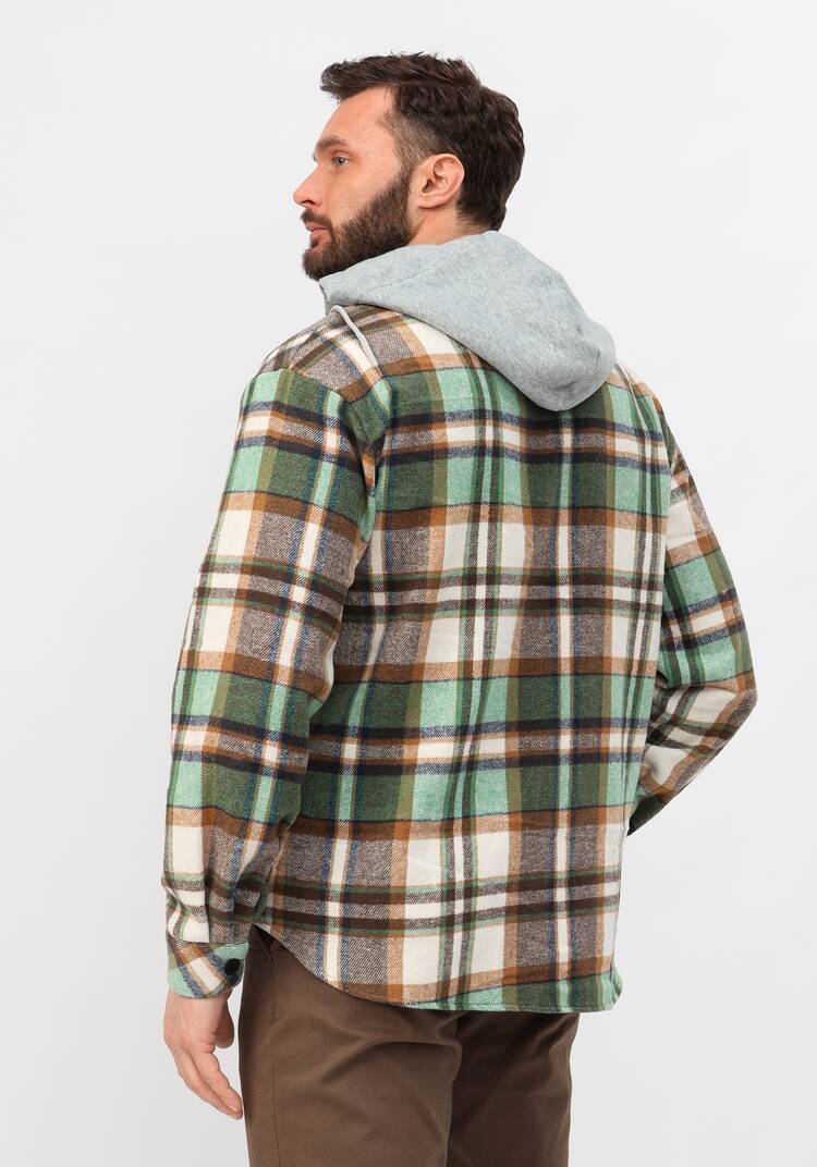 Рубашка с капюшоном в клетку шир.  750, рис. 12