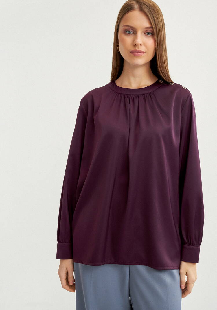 Блуза с воротником  стойка шир.  750, рис. 12