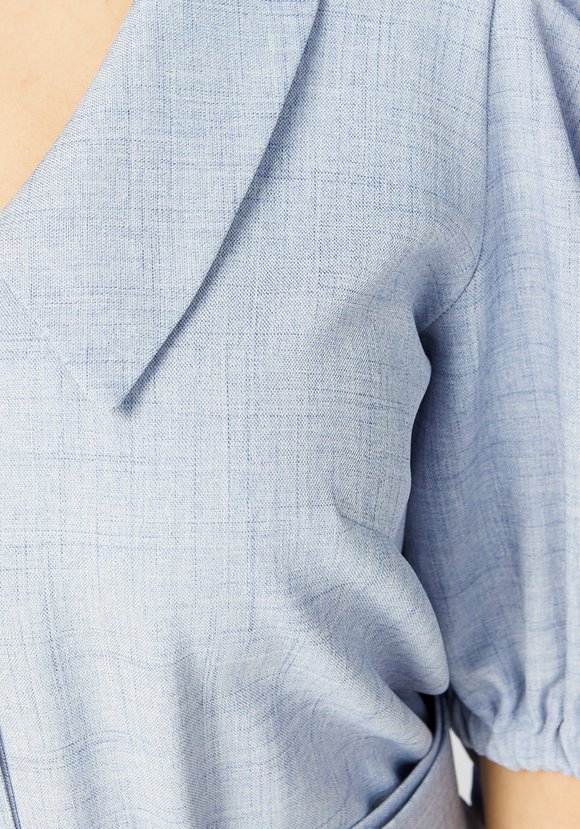 Платье на пуговицах с рукавом фонарик шир.  580, рис. 7