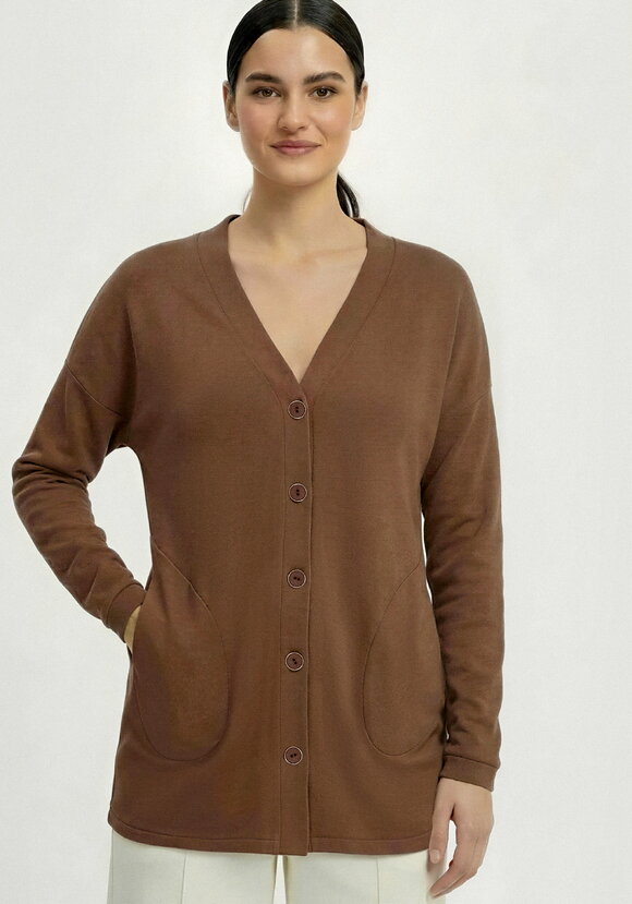 Кардиган на пуговицах утепленный шир.  580, рис. 9