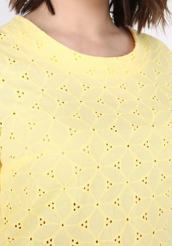 Блуза из шитья с круглым воротом шир.  580, рис. 2