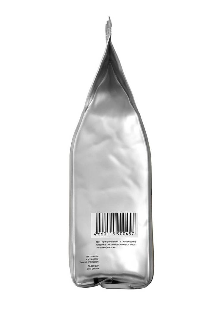 Кофе жареный в зёрнах, в мягкой упаковке шир.  750, рис. 10