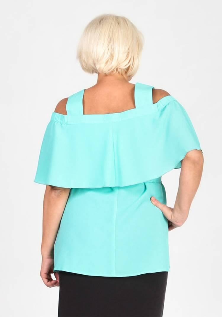 Блуза с воланом и поясом на талии шир.  750, рис. 12